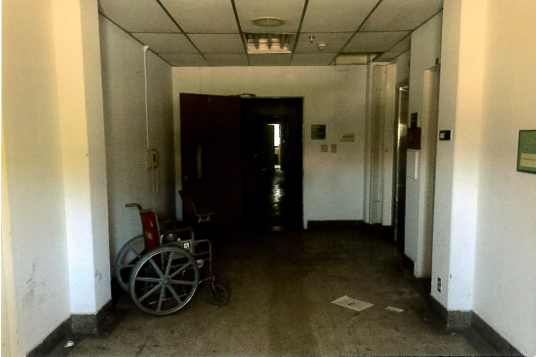 Building 205 interior main lobby, looking west